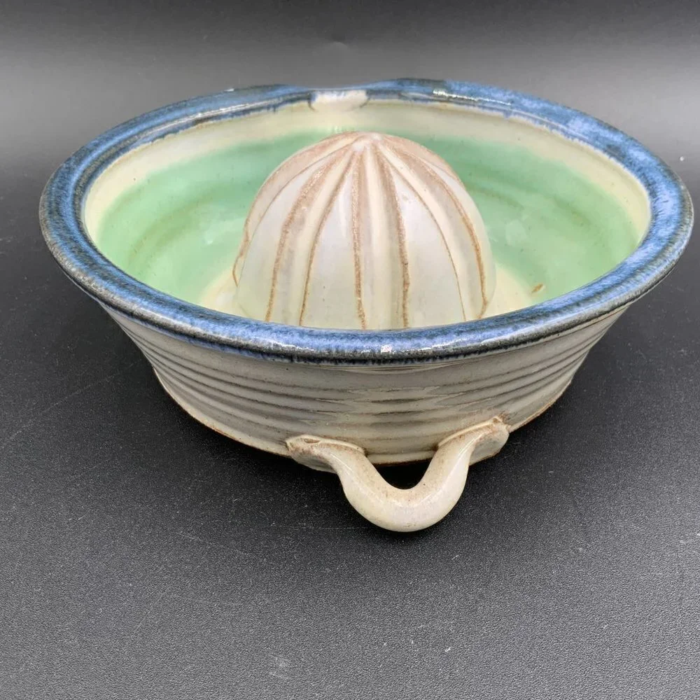 Studio Art Pottery Juicer with Handle & Spout Seal Artist Mark 